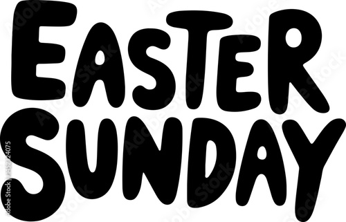 Easter Sunday Celebration Design Text