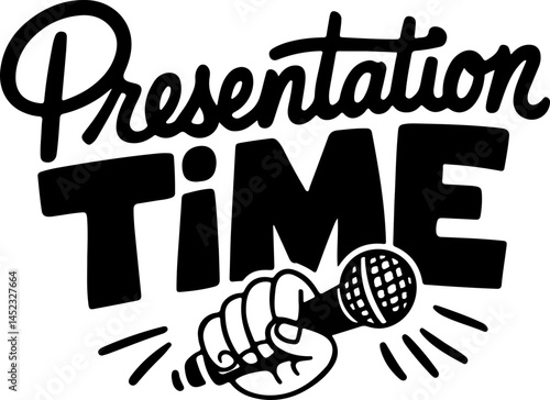 Presentation Time Microphone Graphic Design