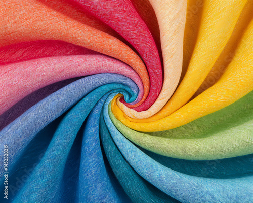 Rainbow Fabric Swirl Texture.