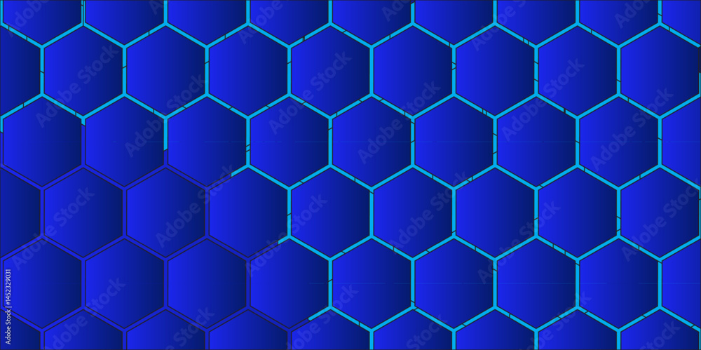 Seamless hexagonal pattern with a blue abstract vector texture Seamless hexagonal pattern with a blue abstract vector texture