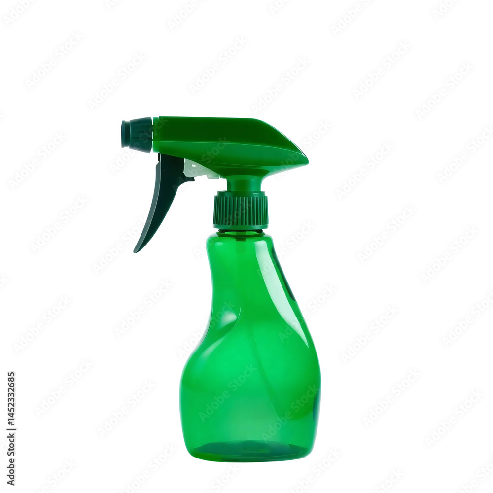 Green spray bottle isolated on transparent background Green spray bottle isolated on transparent background