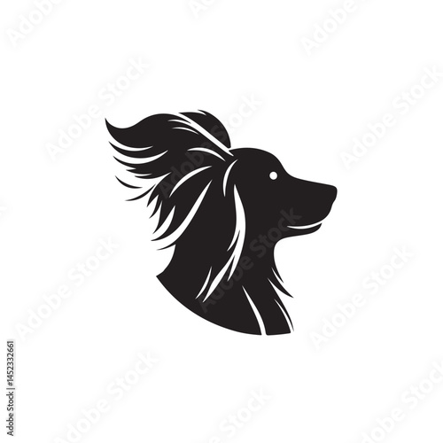 dog quote design - once you have had a wonderful dog a life without one is a life diminished  vector Dog face ink pen illustration Hunting dog had icon. Subtract stencil design on tranparency grid