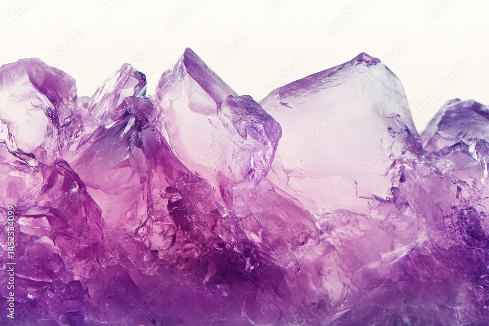 Fototapeta premium Close-up view of multifaceted purple crystals.
