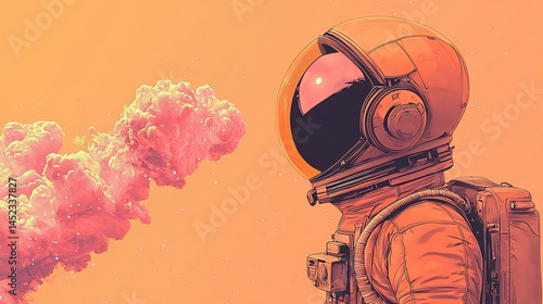 Wallpaper Mural Astronaut gazing at space cloud Torontodigital.ca