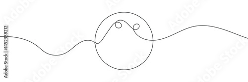 One single line drawing of bowling ball hit bowling pins to falling apart at alley lane graphic vector illustration. Leisure activity and game sport concept. Bowling game continuous one line drawing. 