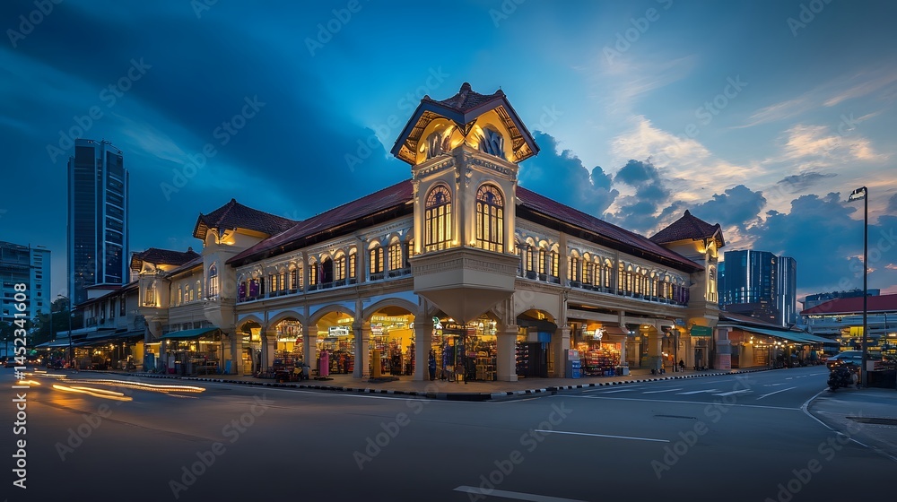 Fototapeta premium Central Market Kuala Lumpur with heritage facade