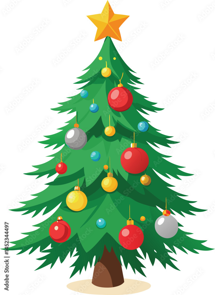 Fototapeta premium Christmas tree with ornament