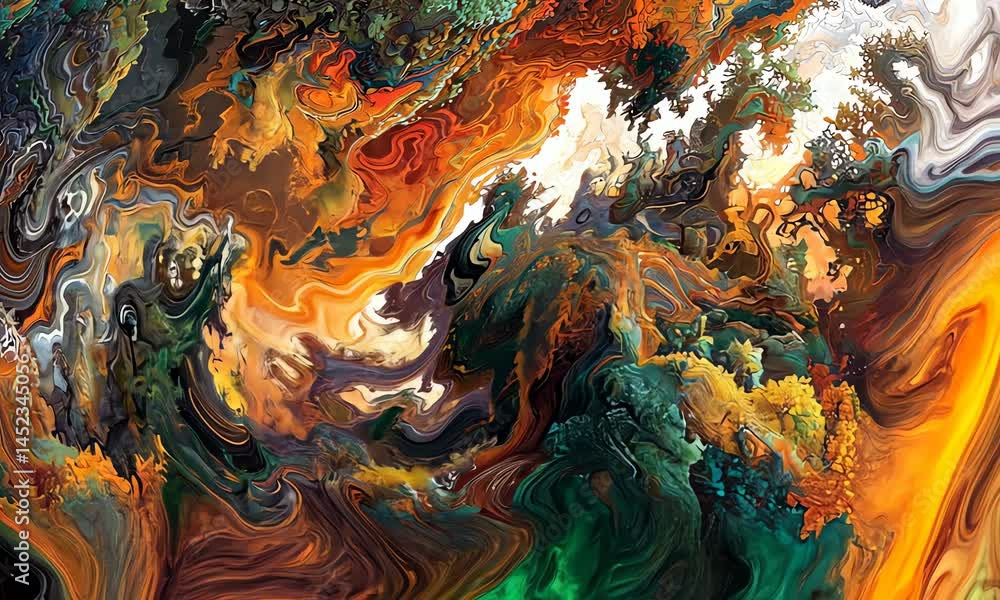 Abstract painting, vibrant colors, swirling patterns. Abstract painting, vibrant colors, swirling patterns.