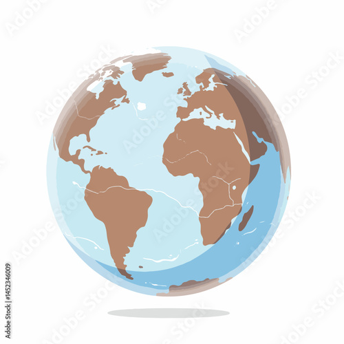 Globe symbolizing environmental fragility wrapped in plastic, sustainability