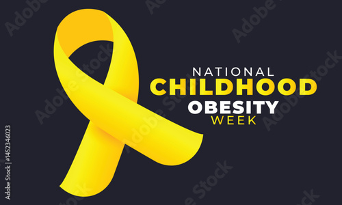 National Childhood Obesity Week. background, banner, card, poster, template. Vector illustration.