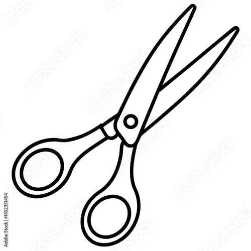 Minimal Scissors Vector on White