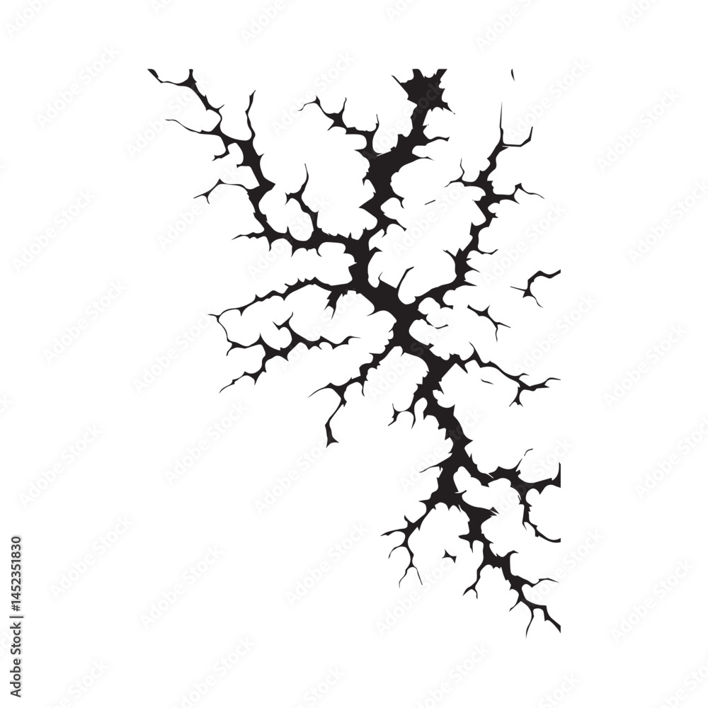Obraz premium black crack texture distressed cracked surface grunge wall cracked pattern. 