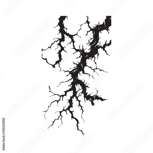 black crack texture distressed cracked surface grunge wall cracked pattern. 