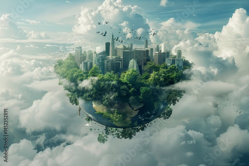 Obraz na płótnie Thriving Ecosystems and Clean Air w salonie