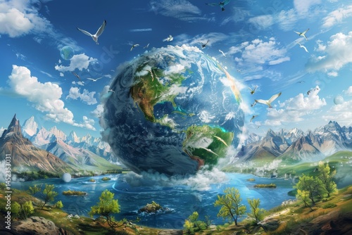 Obraz na płótnie Cherishing Our Planet's Diversity w salonie