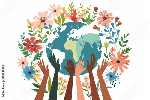 Obraz na płótnie Unity in Protecting Our Planet w salonie