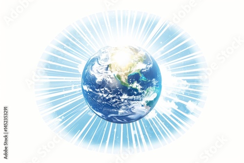 Earth Radiating Hopeful Light