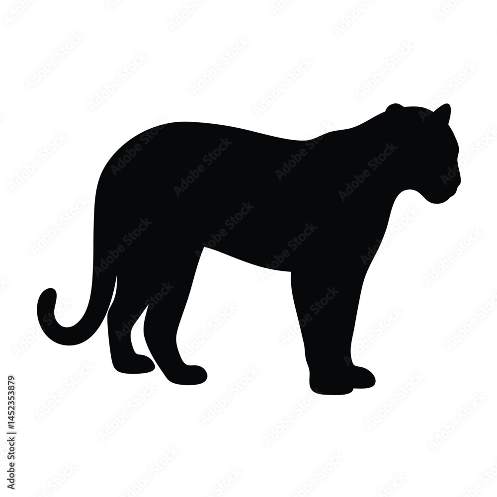 Silhouette vector of a Leopard illustration isolated on a white background Silhouette vector of a Leopard illustration isolated on a white background