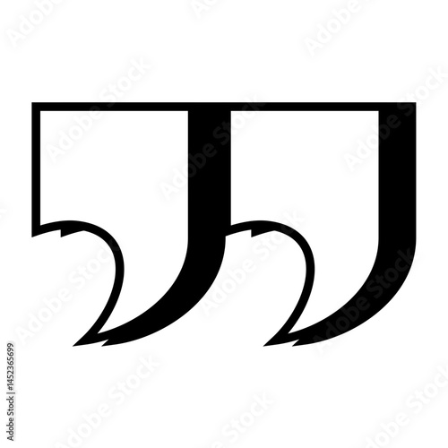 3D quote sign icon text concept message bubble dialog symbol. Vector quotation mark symbol. Double quotes sign end of words. Circle buttons quote sign graphic talk double inverted label.