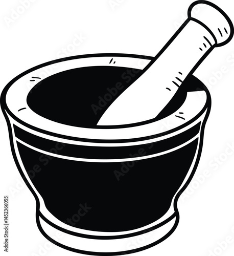 mortar with pestle