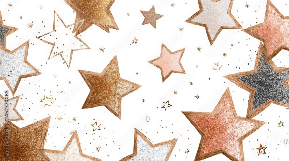 26. A collection of star-shaped frames in a clean line art style, playful and festive, SVG-ready, ultra-smooth 26. A collection of star-shaped frames in a clean line art style, playful and festive, SVG-ready, ultra-smooth