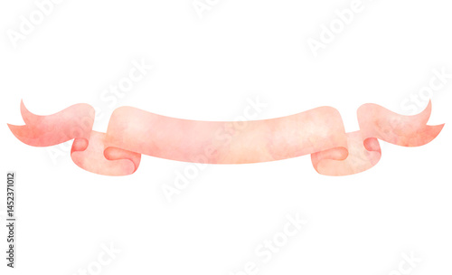 Obraz na płótnie pink watercolour banner ribbon design illustration, isolated on white background, 3d illustration, 3d rendering w salonie