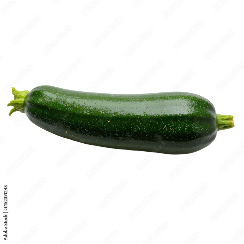 A fresh green zucchini with a vibrant color and smooth texture. A fresh green zucchini with a vibrant color and smooth texture.