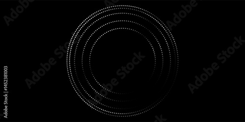 Halftone circular dotted frames set. Circle dots texture isolated on white background.
