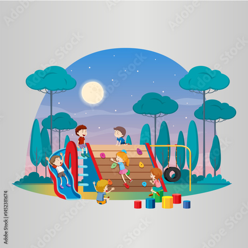 Boys and girls who are active in playing sports and fun outdoor activities
