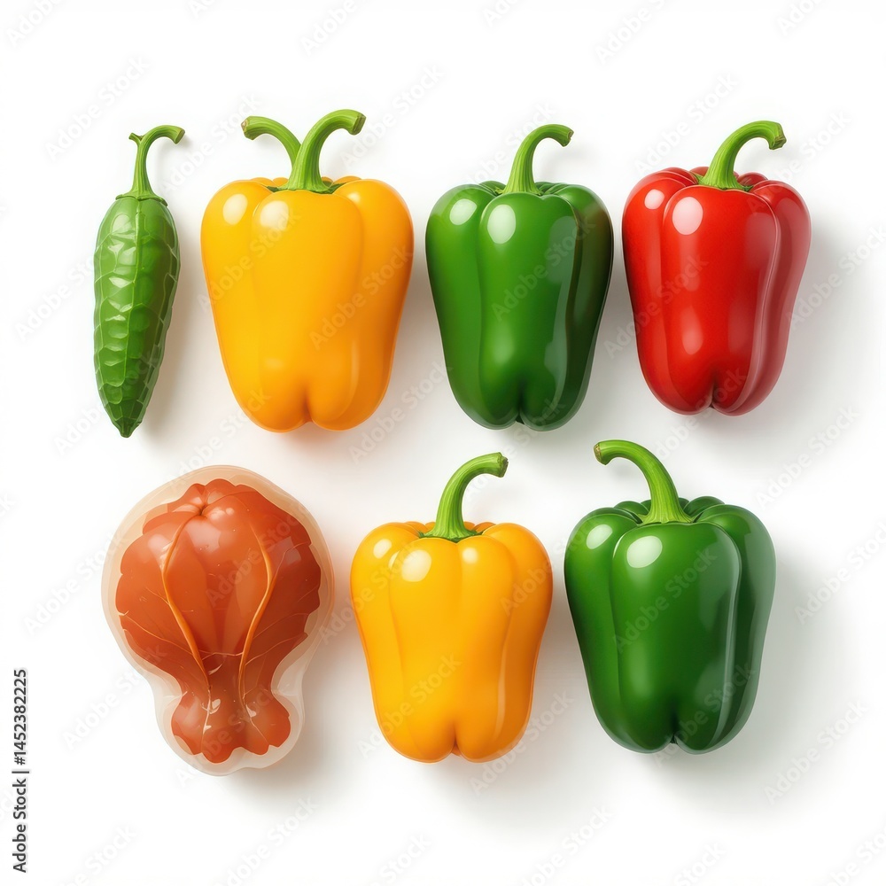 Fresh Bell Peppers (Capsicum) Crisp, Colorful and Vitamin Rich Fresh Bell Peppers (Capsicum) Crisp, Colorful and Vitamin Rich