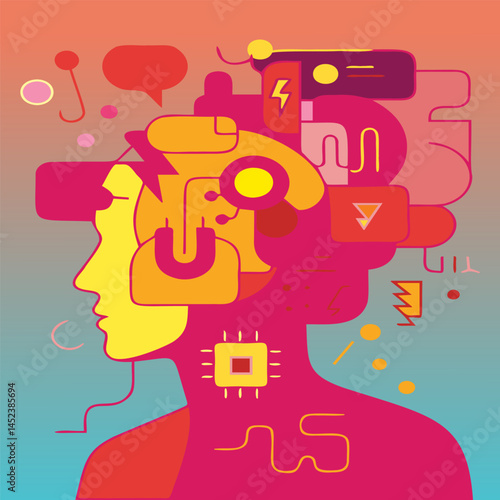 abstract depiction of human mind