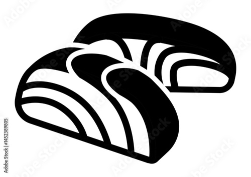 icon shows sliced fish fillets prepared for cooking in meals.