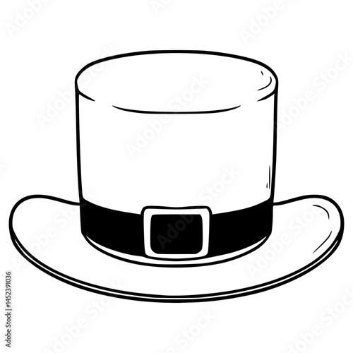 leprechaun hat illustration hand drawn outline vector