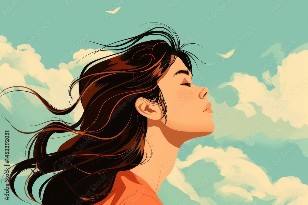 Girl Gazing at the Horizon