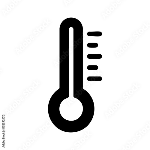 Thermometer icon for body temperature and health tracking