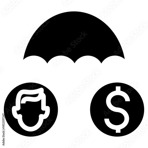 insurer  vector icon