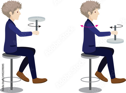 circular motion angular momentum (Direction of torque precession of a spinning wheel)
