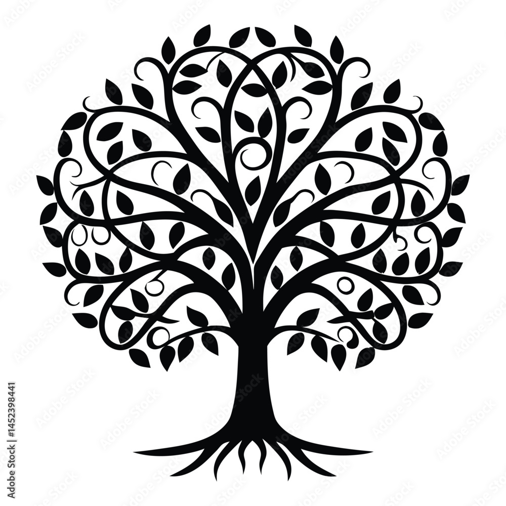 Obraz premium vector tree silhouette