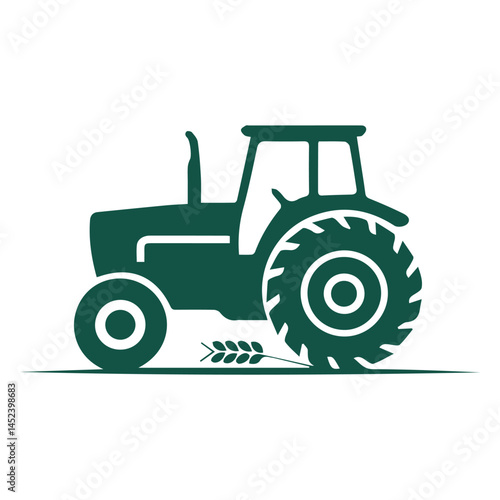  Hand drawn tractor silhouette illustration