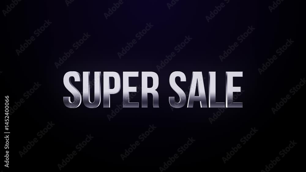 Super Sale – Bold Animated Text Title for Seasonal Promotions Super Sale – Bold Animated Text Title for Seasonal Promotions