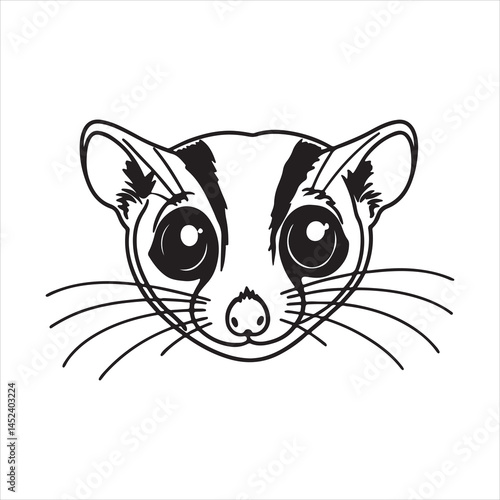 Cute Sugar Glider Clinging to Tree in Natural Habitat
