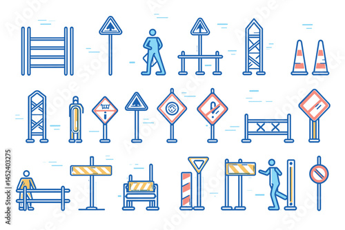 linear s icon pack. vector thin line ceremony, weightlifting, waterpolo, contestant, skiing, ticket, kimono, wreath icons suitable for apps and websites ui designs