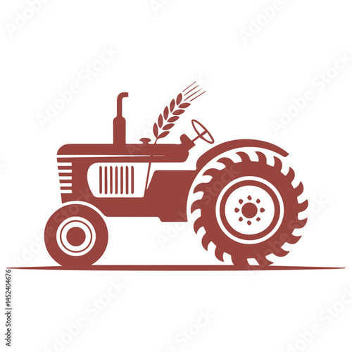 Tractor silhouette vector