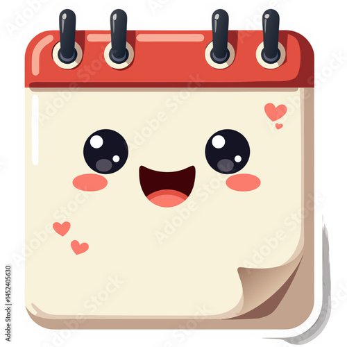 3d cartoon vector calendar