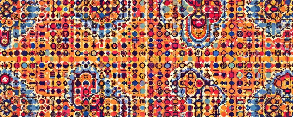 Vibrant Geometric Pattern with Abstract Shapes Vibrant Geometric Pattern with Abstract Shapes
