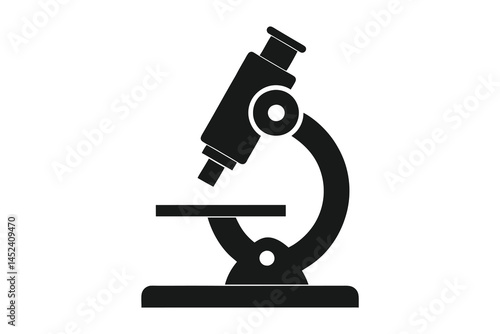 microscope silhouette vector illustration isolated on white background