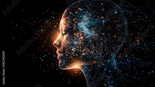 intelligent market research analyst using AI for real-time consumer insight generation, immersive marketing trend tools, glowing analytical platform