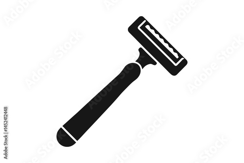 Shaving Razor silhouette vector illustration on white background