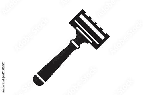 Shaver razor icon silhouette on white background