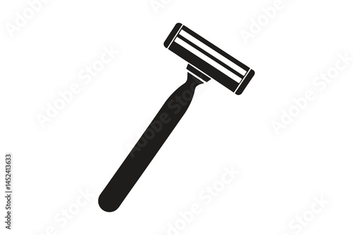 Razor silhouette on white background